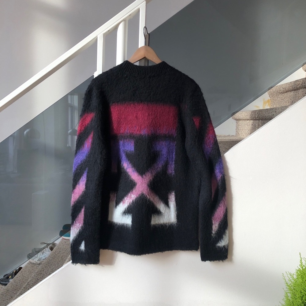 OFF-WHITE mohair knit sweater